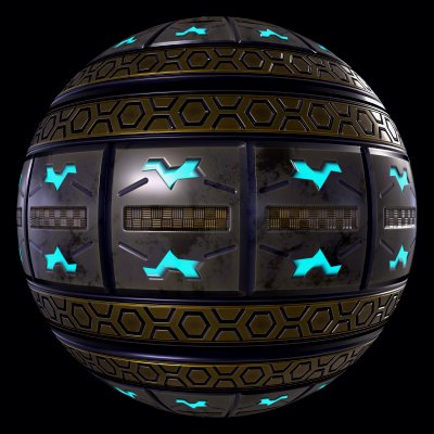 Sci-Fi Hard Surface PBR Material