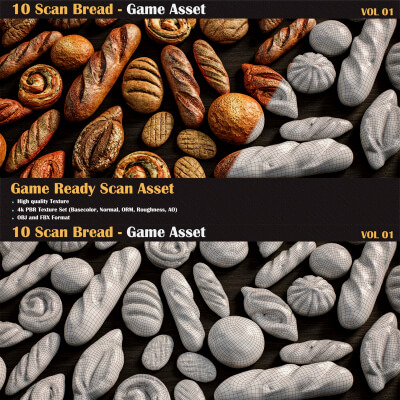 10 Bread Scan Model Vol01 by Miladkambari
