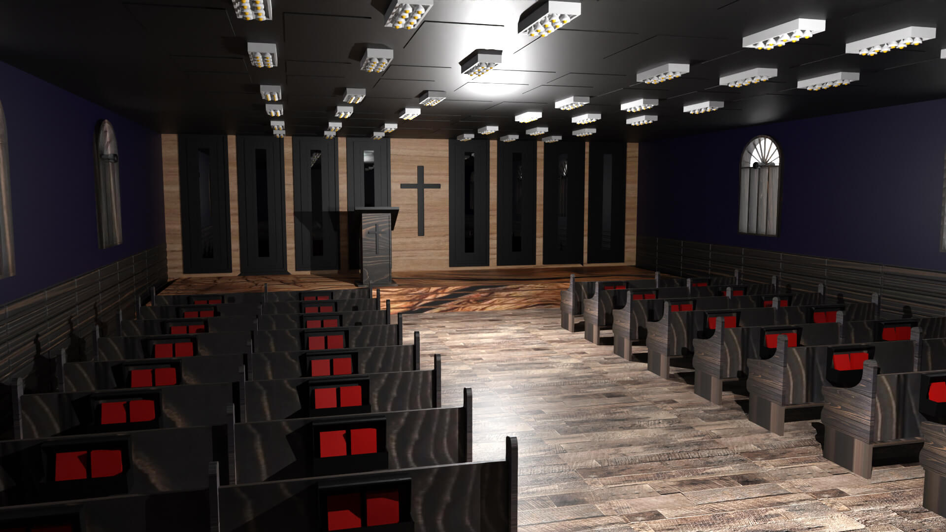 Church Interior - 3D Model by militarymodels99