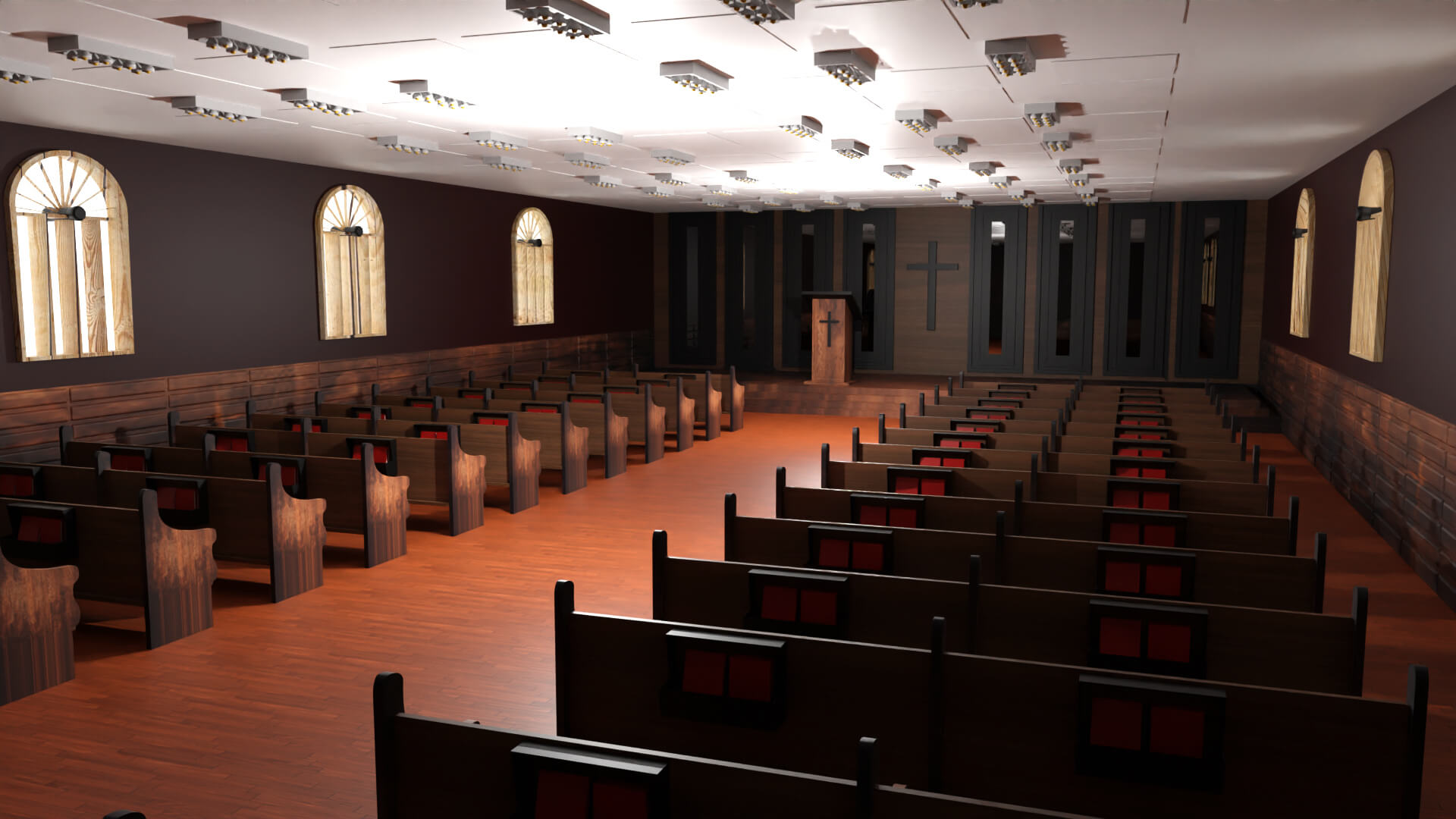 Church Interior - 3D Model by militarymodels99