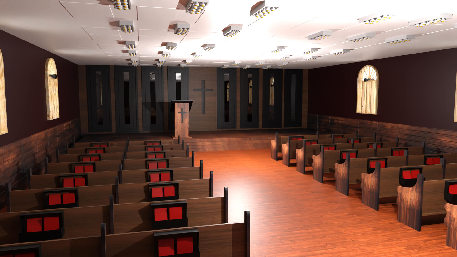 Church Interior - 3D Model by militarymodels99