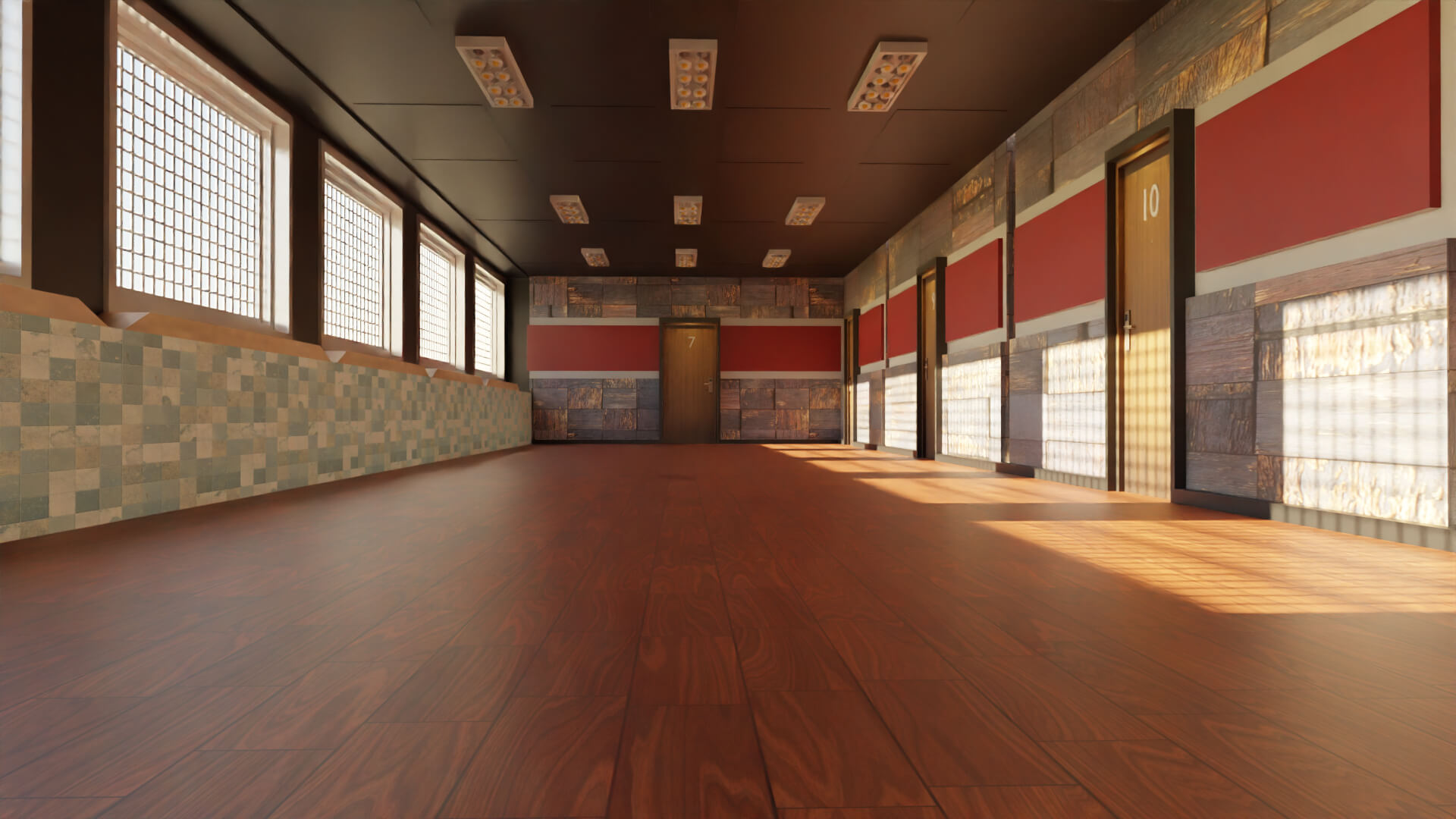 Corridor Hallway - 3D Model by militarymodels99
