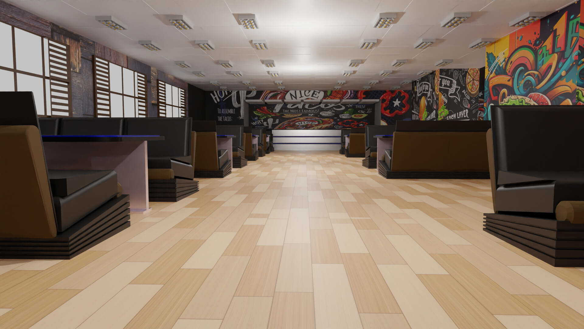 Fast Food Interior - 3D Model by militarymodels99