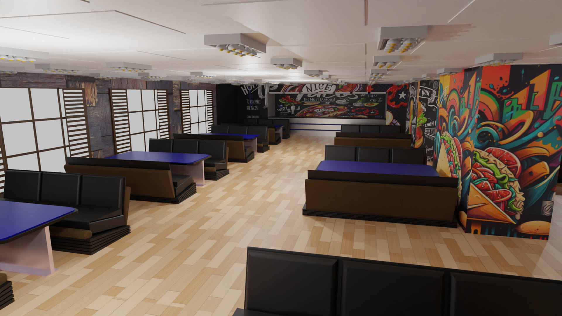 Fast Food Interior - 3D Model by militarymodels99