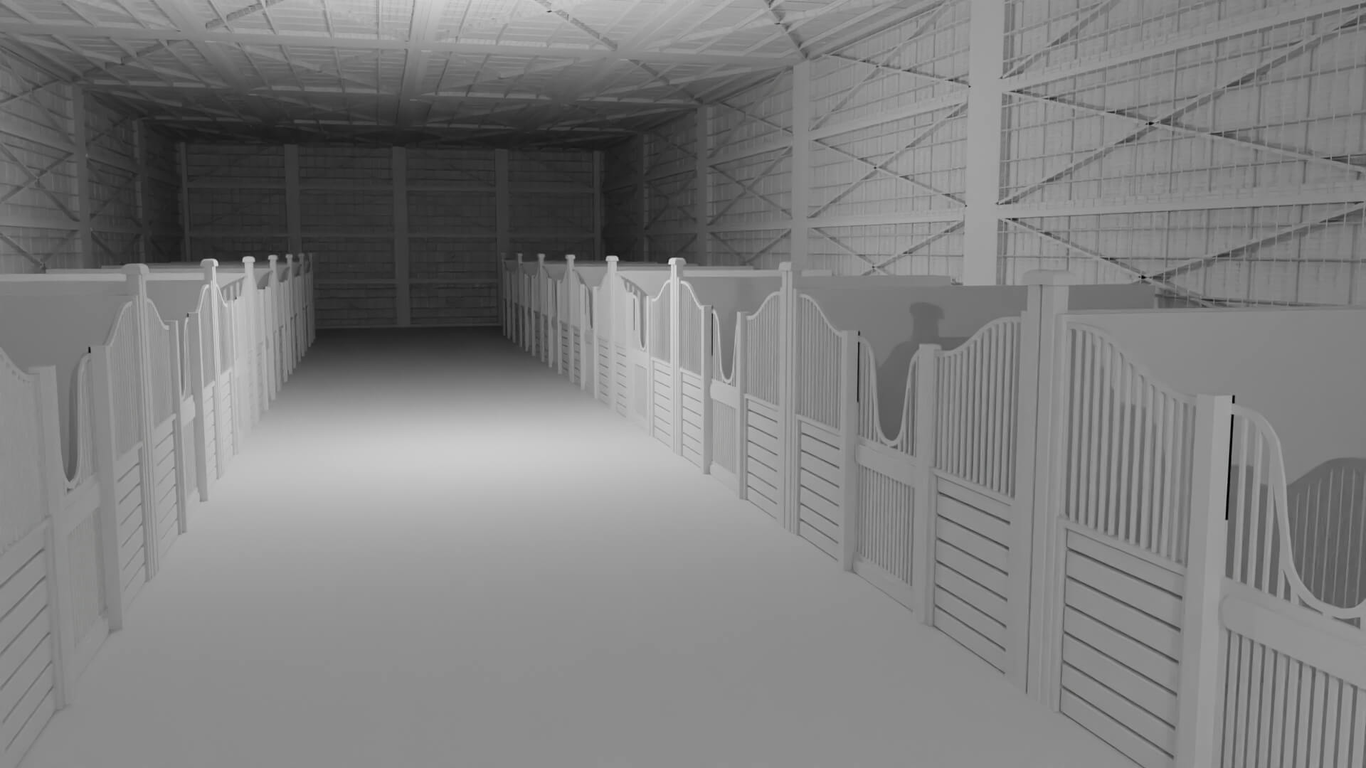 Horse Stable No Material - 3D Model by militarymodels99