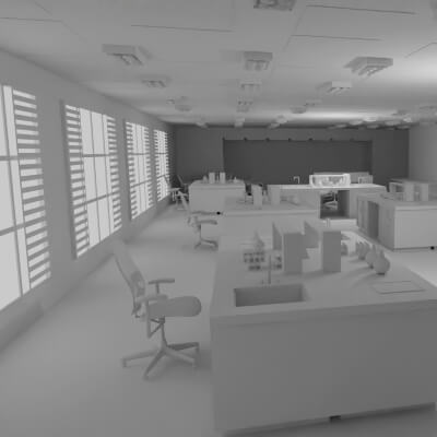 Laboratory Interior No Material - 3D Model by militarymodels99