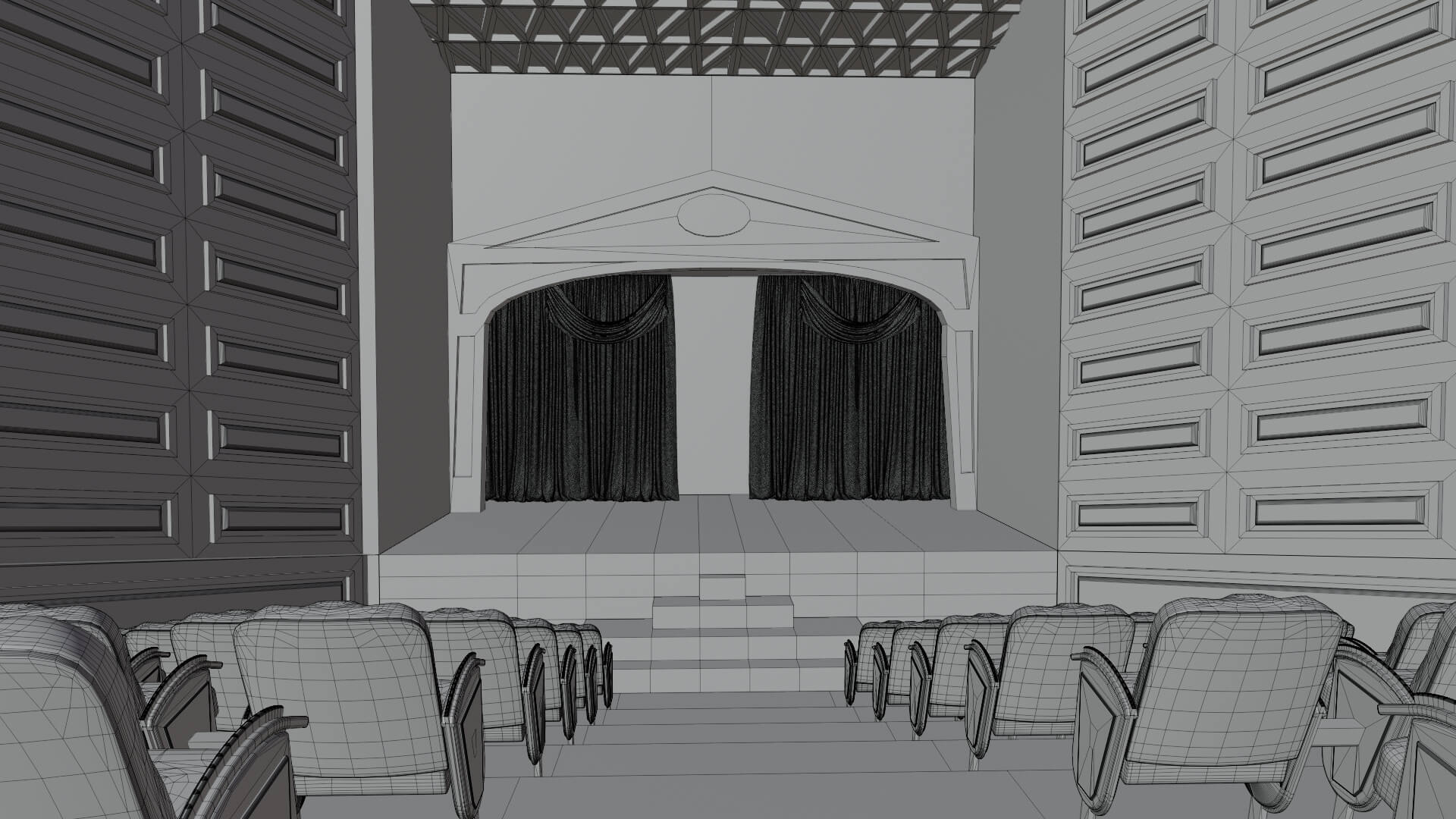 Theater Interior - 3D Model by militarymodels99