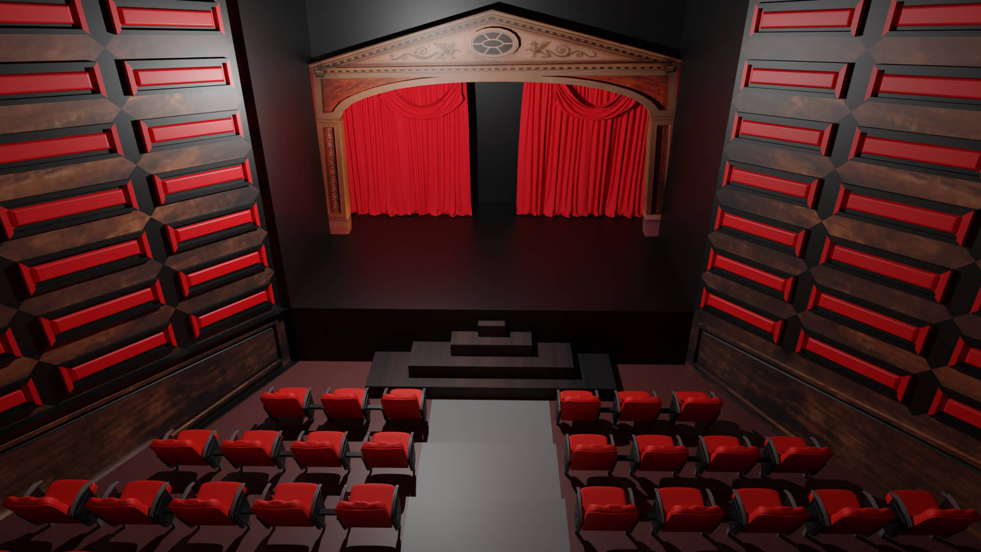 Theater Interior - 3D Model by militarymodels99