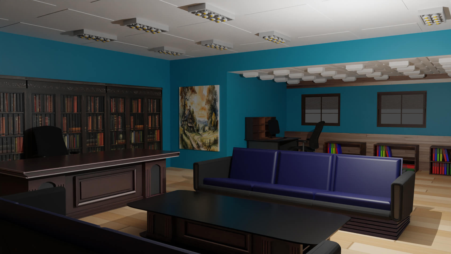 Work Office Interior - 3D Model by militarymodels99