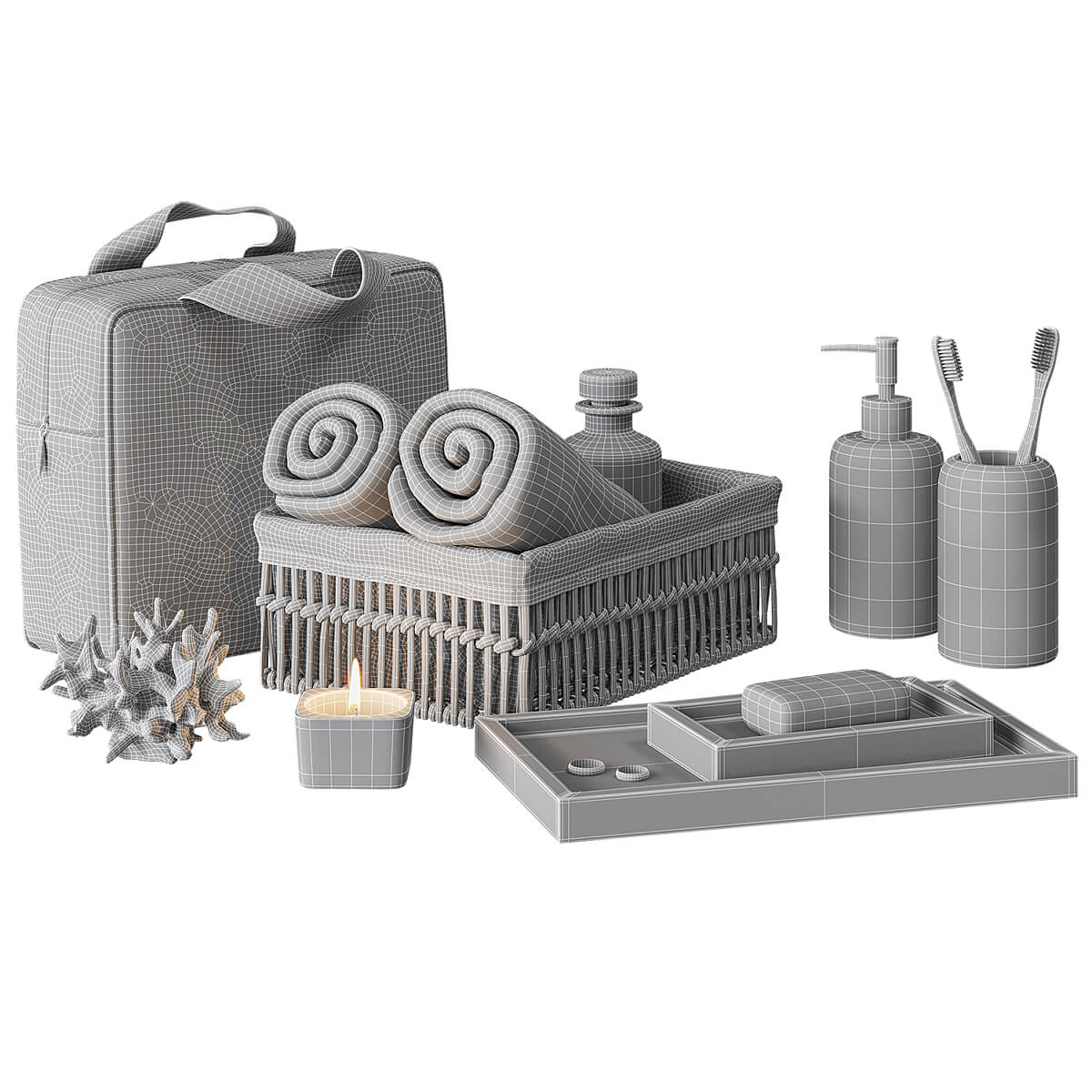 Bathroom Decor Zara Home 1 - 3D Model by mimomimoa2024