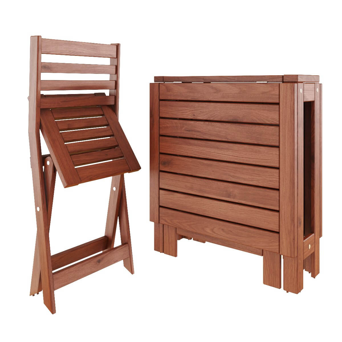 IKEA Applaro Folding Table and Chairs 3D Model by min khant