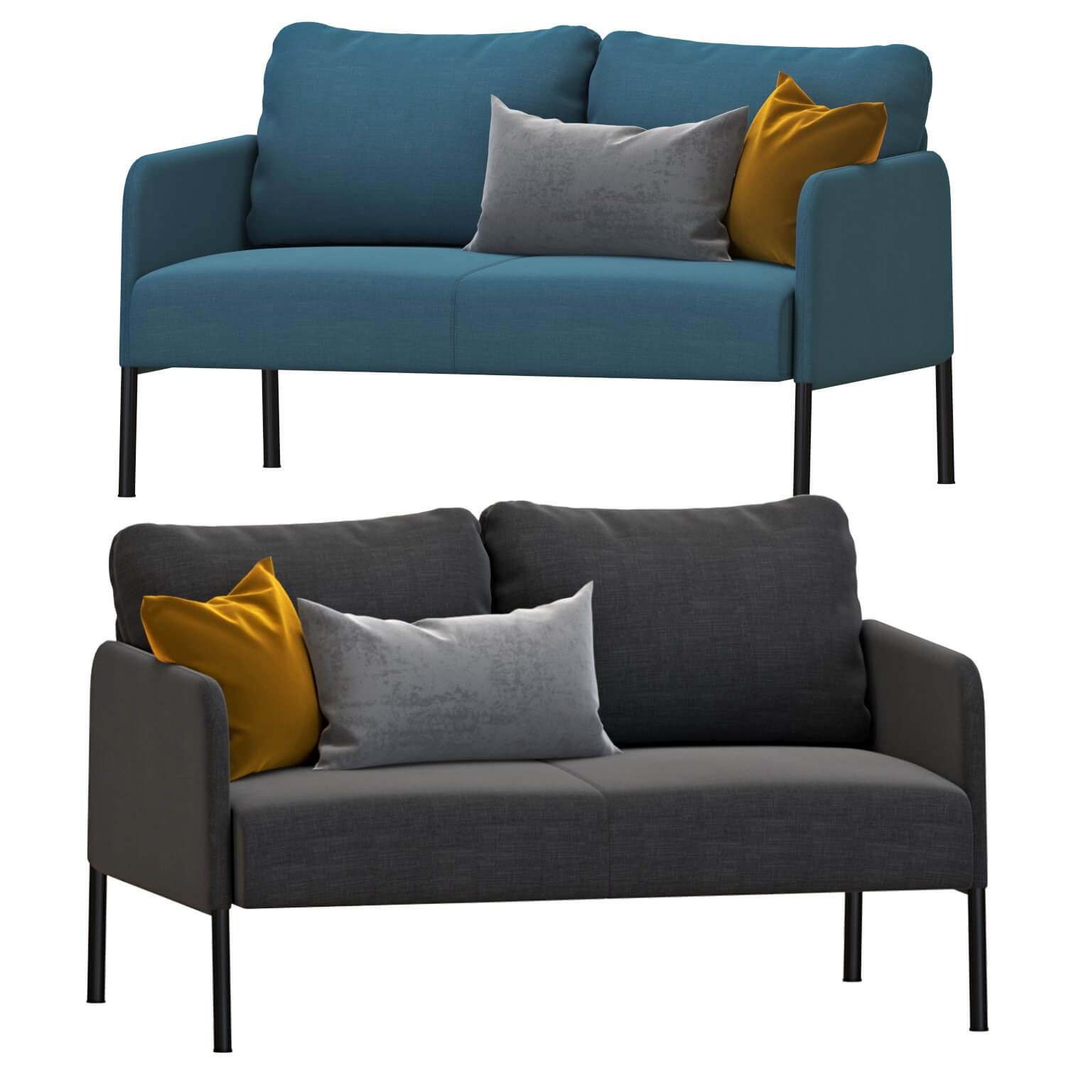 IKEA Glostad Loveseat Sofa 3D Model by min khant