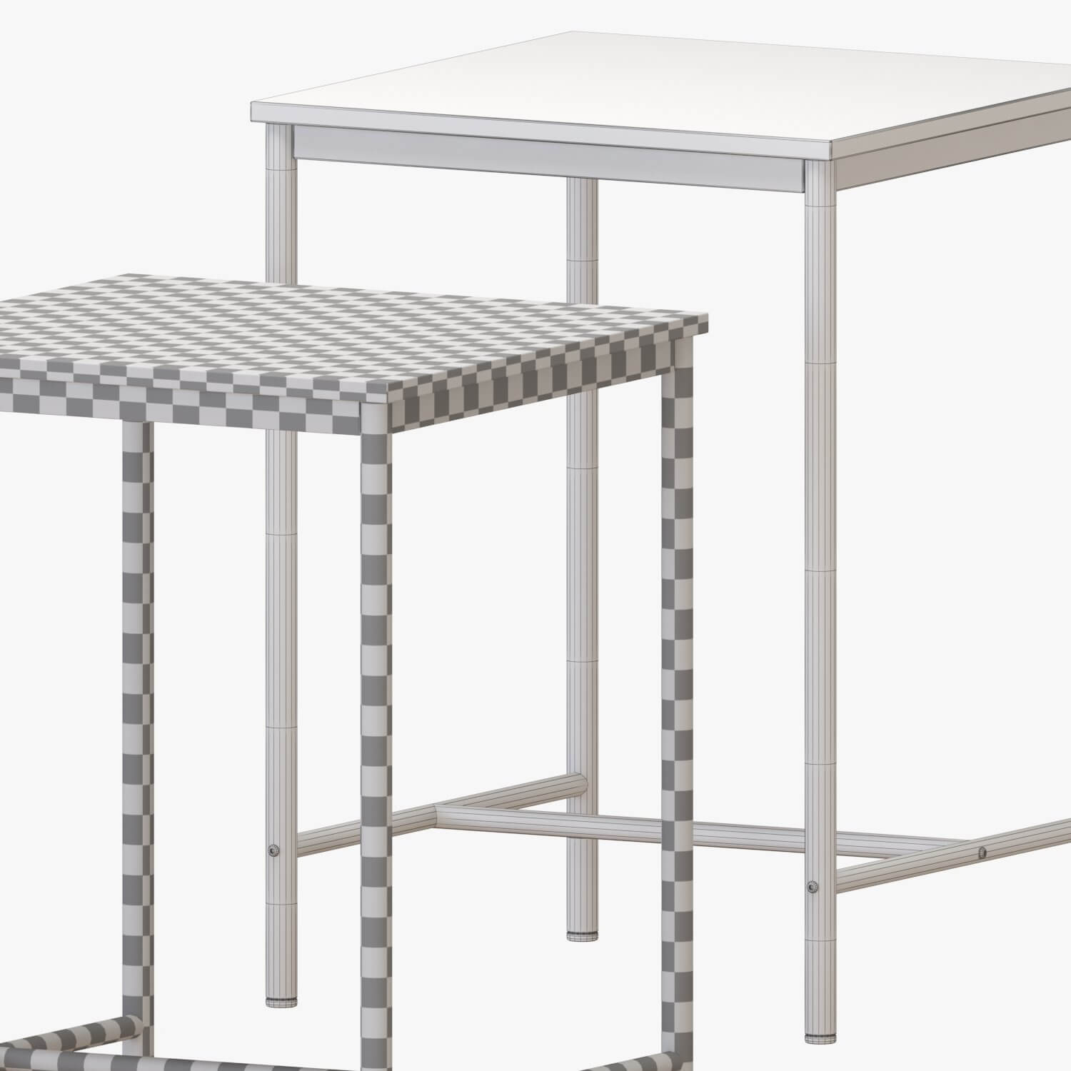 Zara Bar Stools And Table - 3D Model by min khant