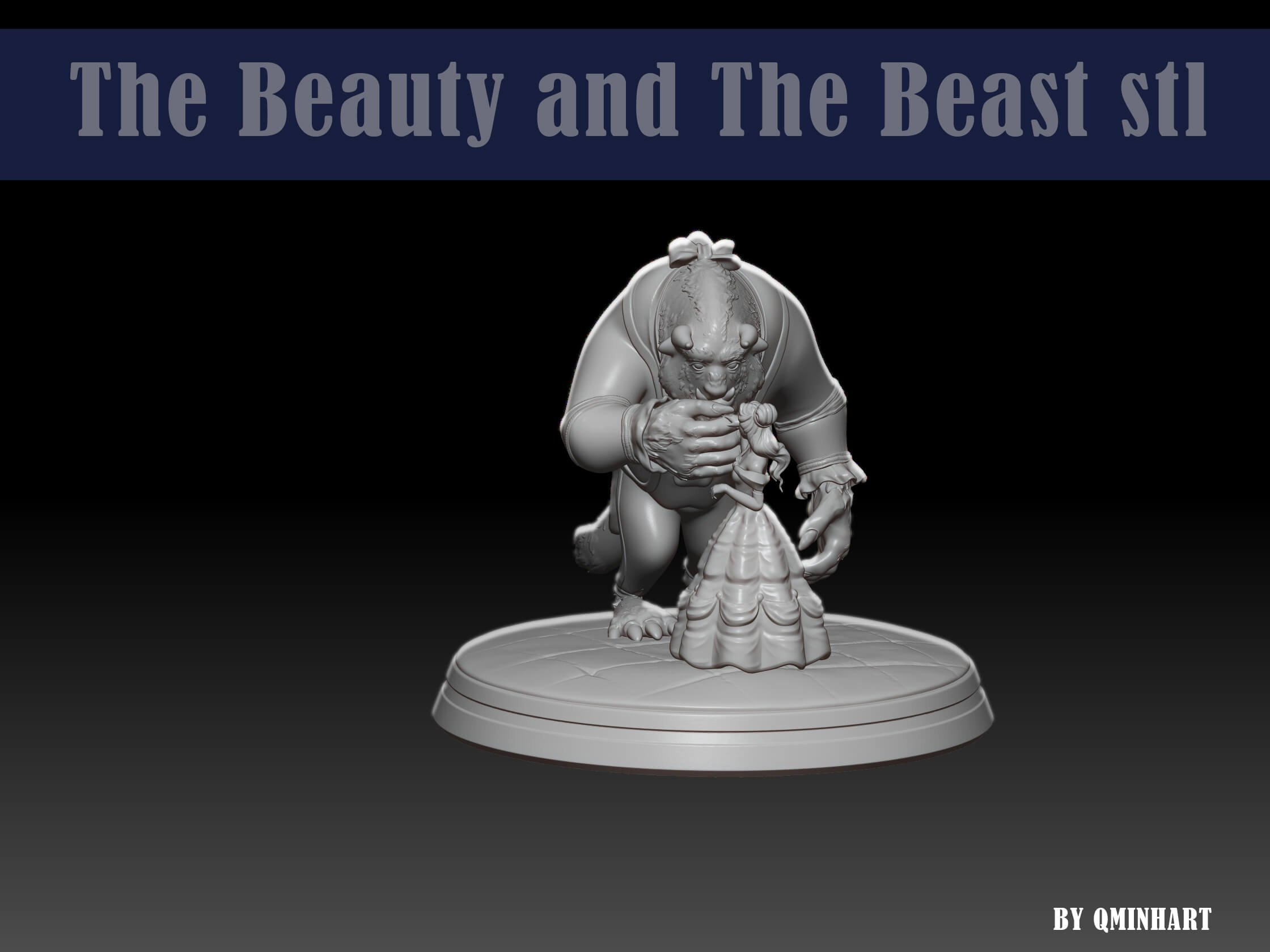 Exquisite Beast Beauty and The Beast – Exquisite Figurine - 3D Model by minhdinh