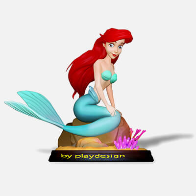 Mode of Little Mermaid Statue Princess
