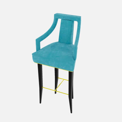 Brickhill Bar Stool - 3D Model by Miraz01
