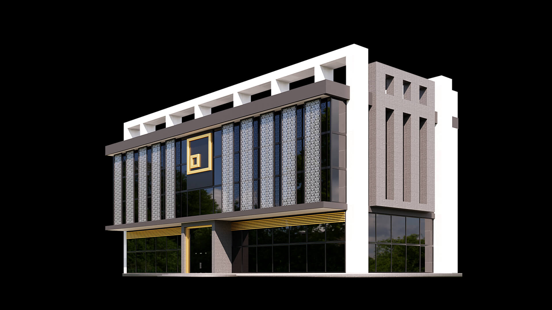 Modern Office Building - 3D Model by mirzaev3d