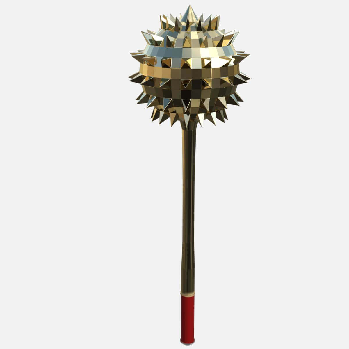 Gold Mace Free 3D Model by Mjordan