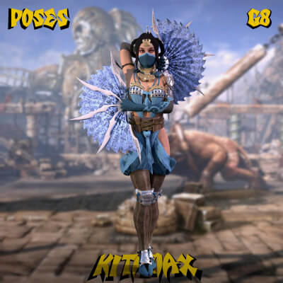KitanaX Poses and Fan for Genesis 8 Female