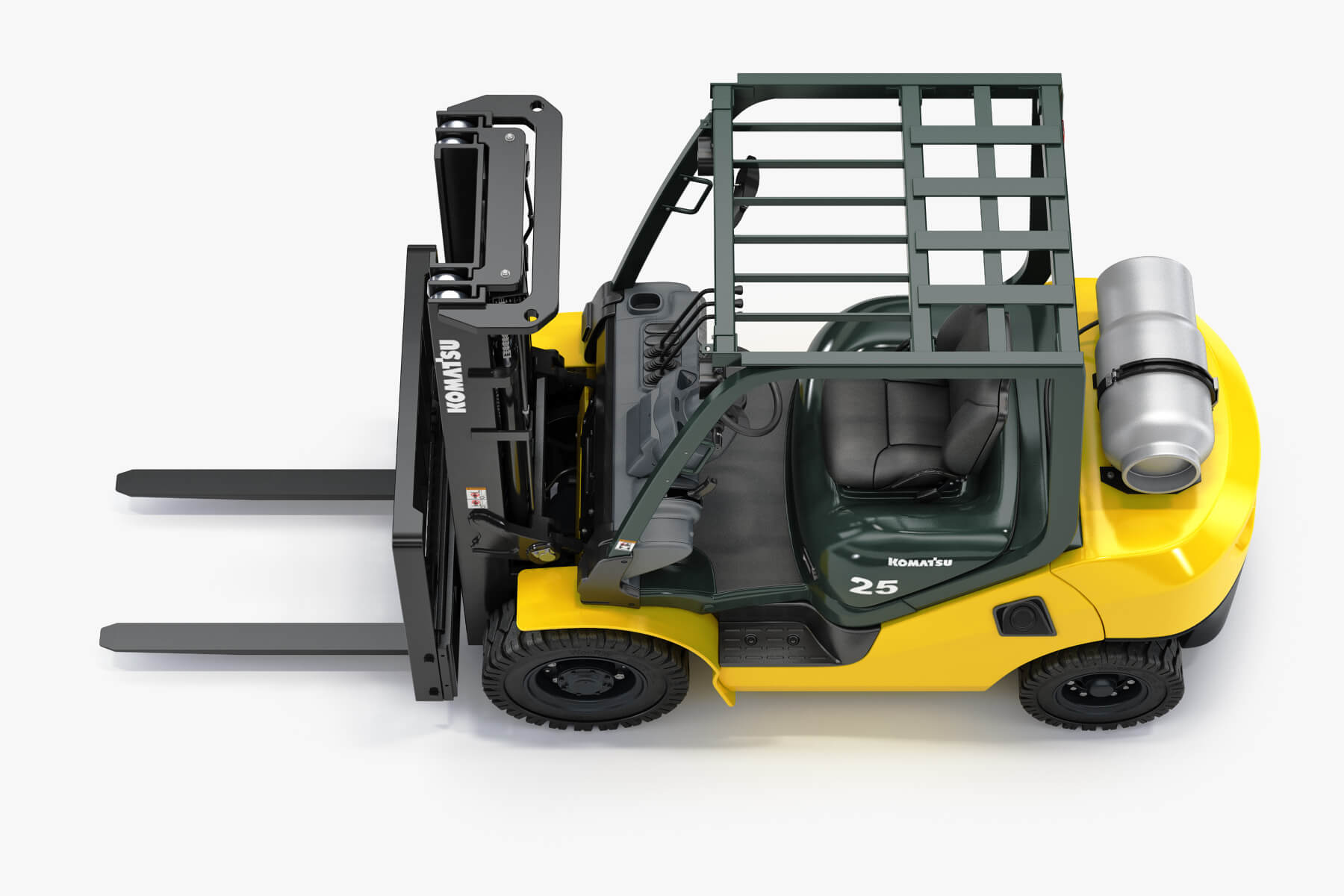 Forklift Komatsu BX50 Rigged - 3D Model by modelspro