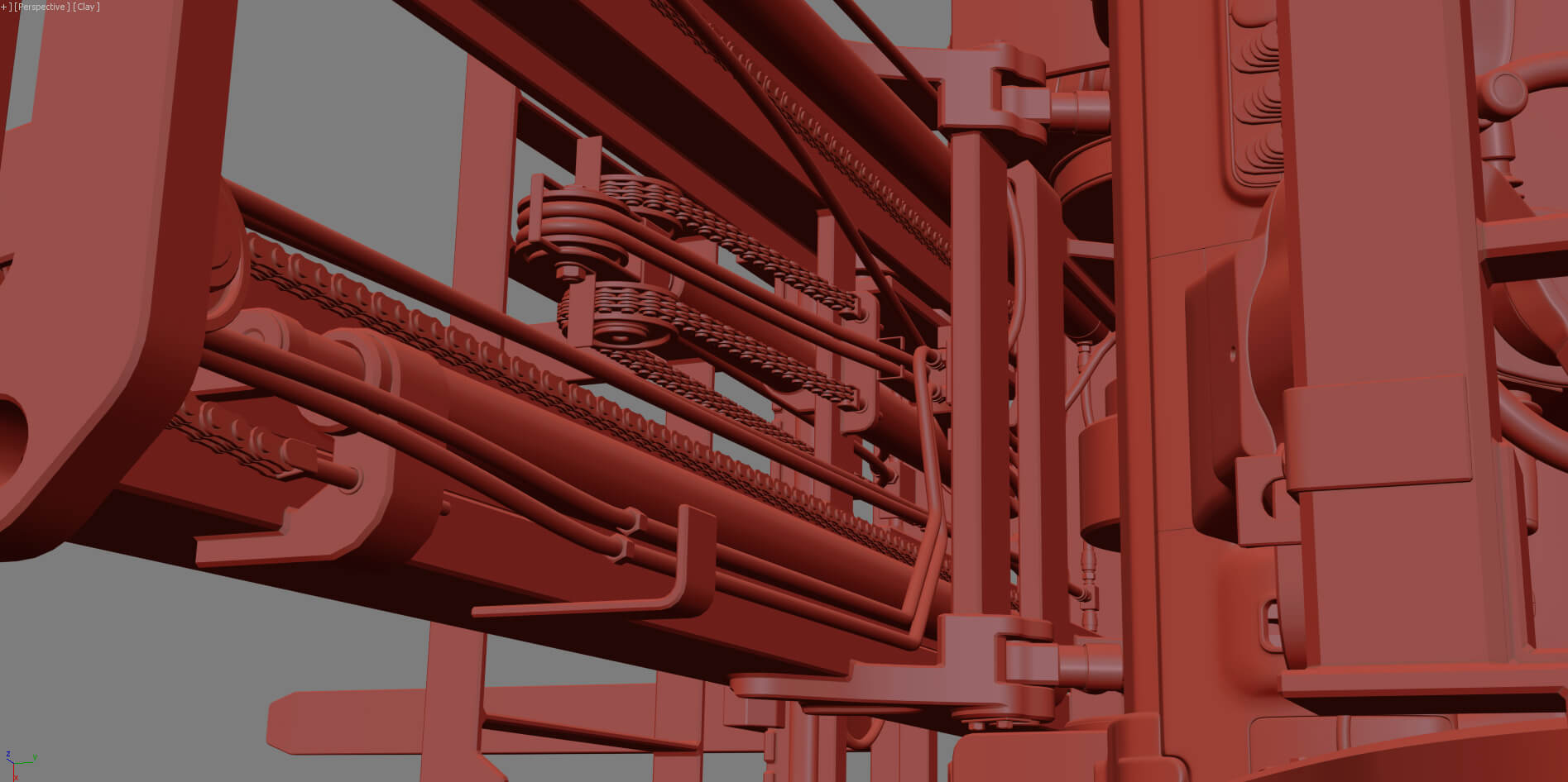 Forklift Komatsu BX50 Rigged - 3D Model by modelspro
