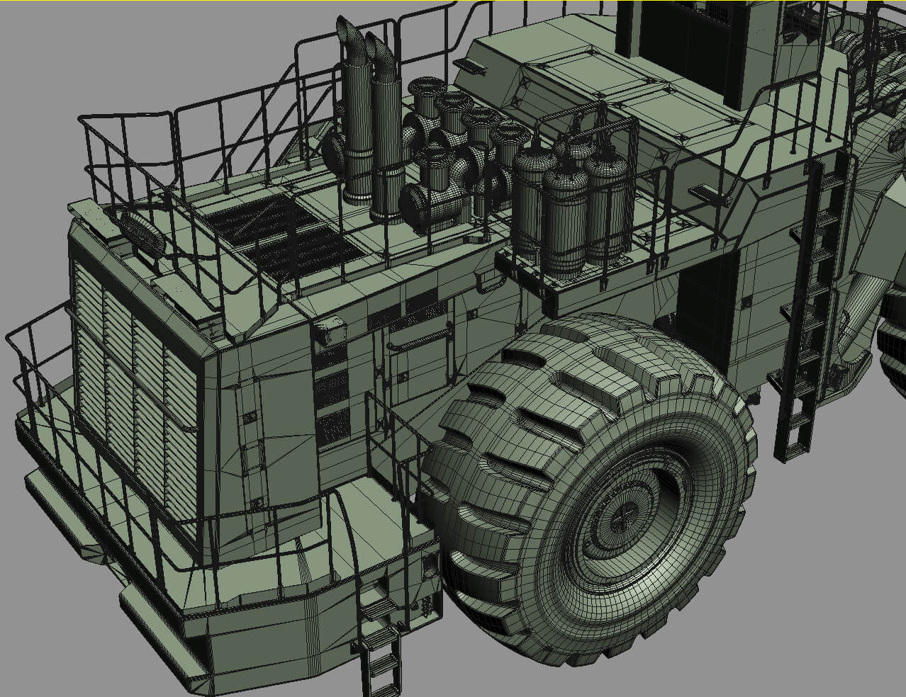 Mining Loader Komatsu Wa1200 - 3D Model by modelspro
