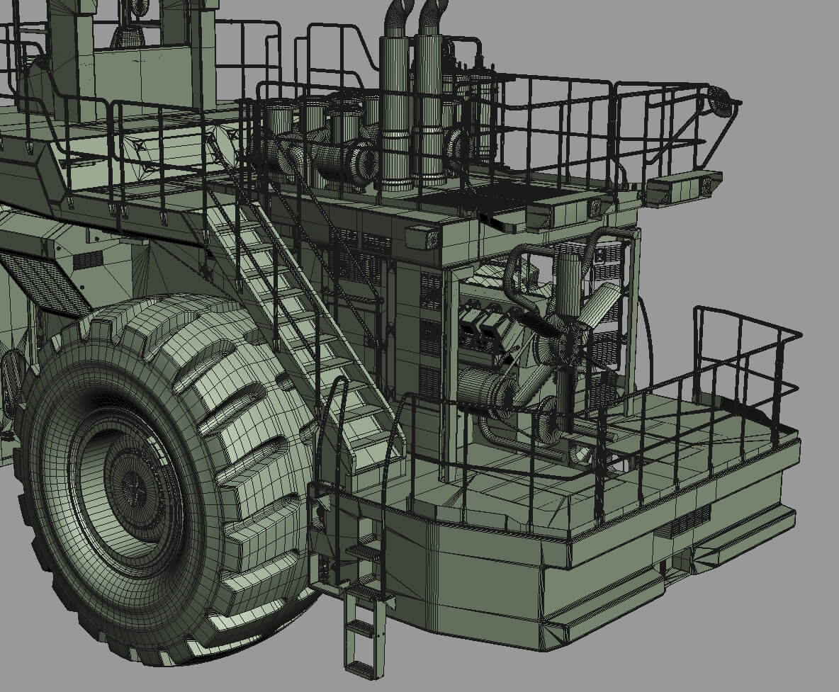 Mining Loader Komatsu Wa1200 - 3D Model by modelspro