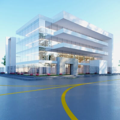 3D Model of a Hospital Low Poly