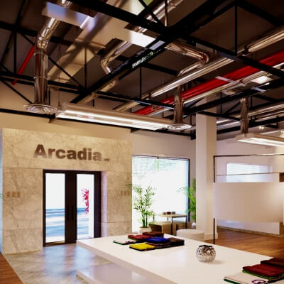 3D Model of a Modern Clothing Store