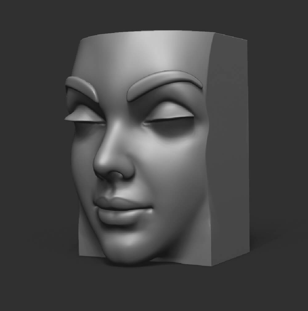 Decorative face model by mohammadali3d