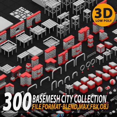 300 Basemesh city Collection