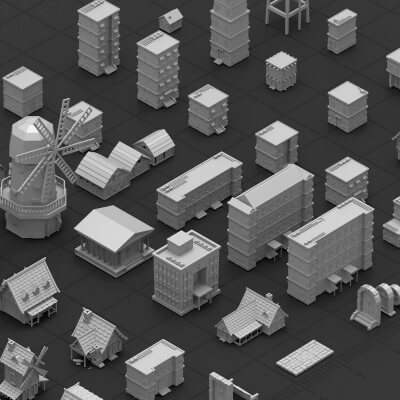 65 Basemesh Architecture Pack