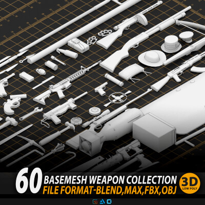 Basemesh Weapon Collection by Mohussien