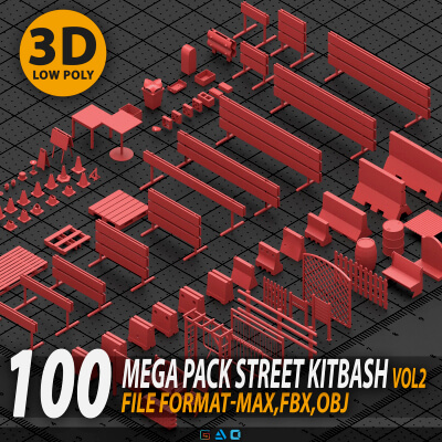 Mega Pack Street Kitbash by Mohussien
