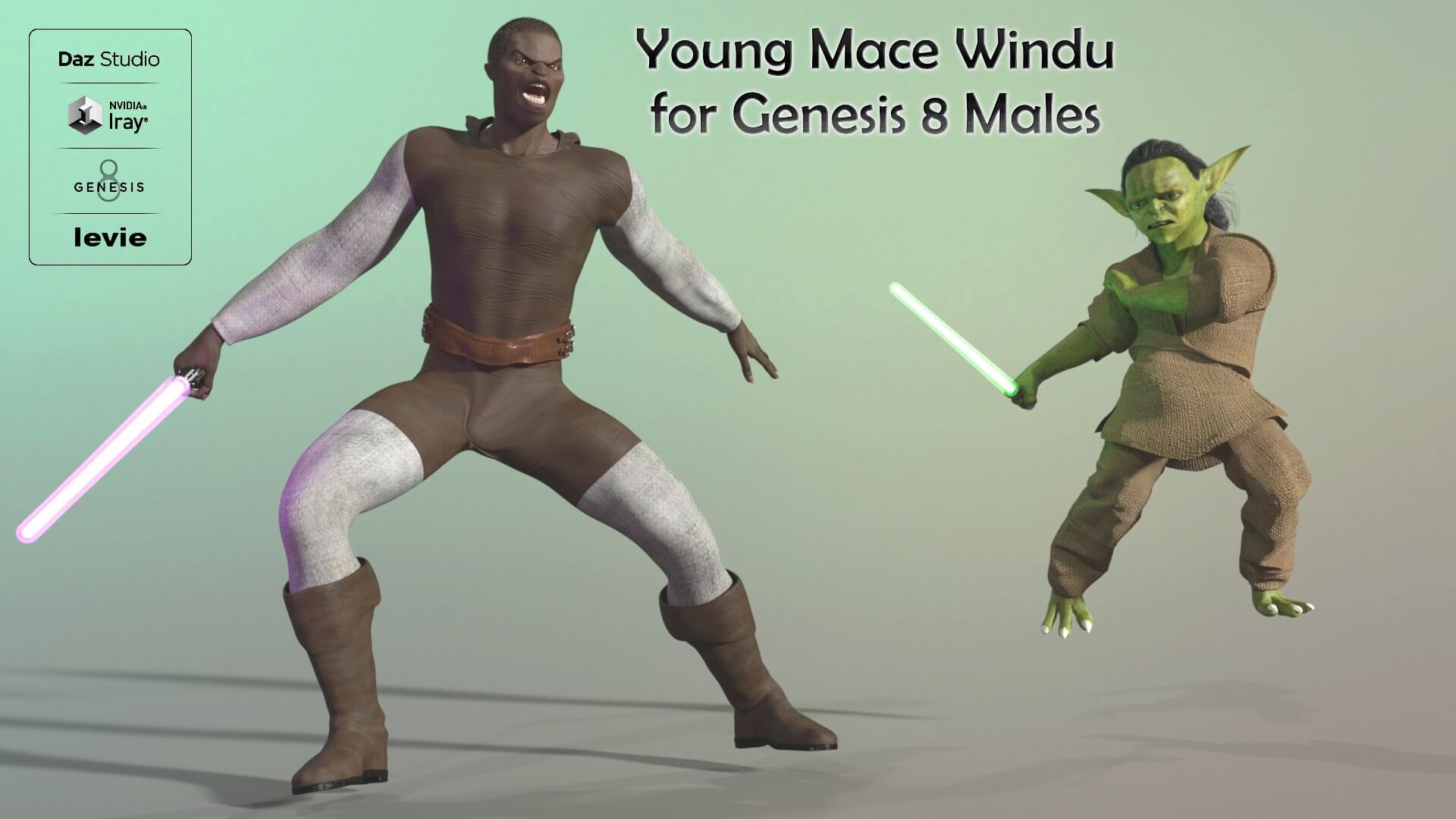 Young Mace Windu For Genesis 8 Males - Daz Content by Monika
