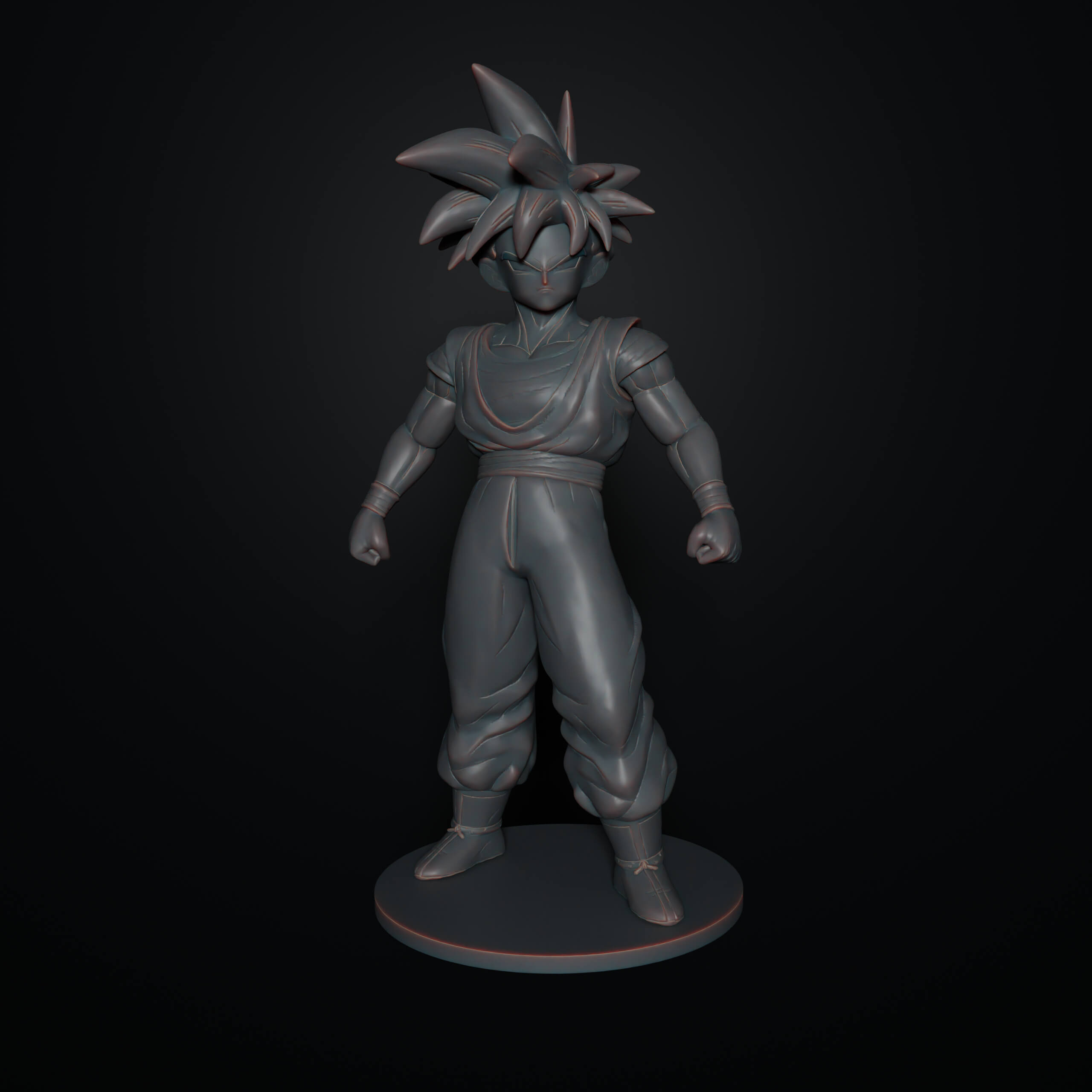 Son Gohan Super Saiyan 1 3D Print Model by Moogar