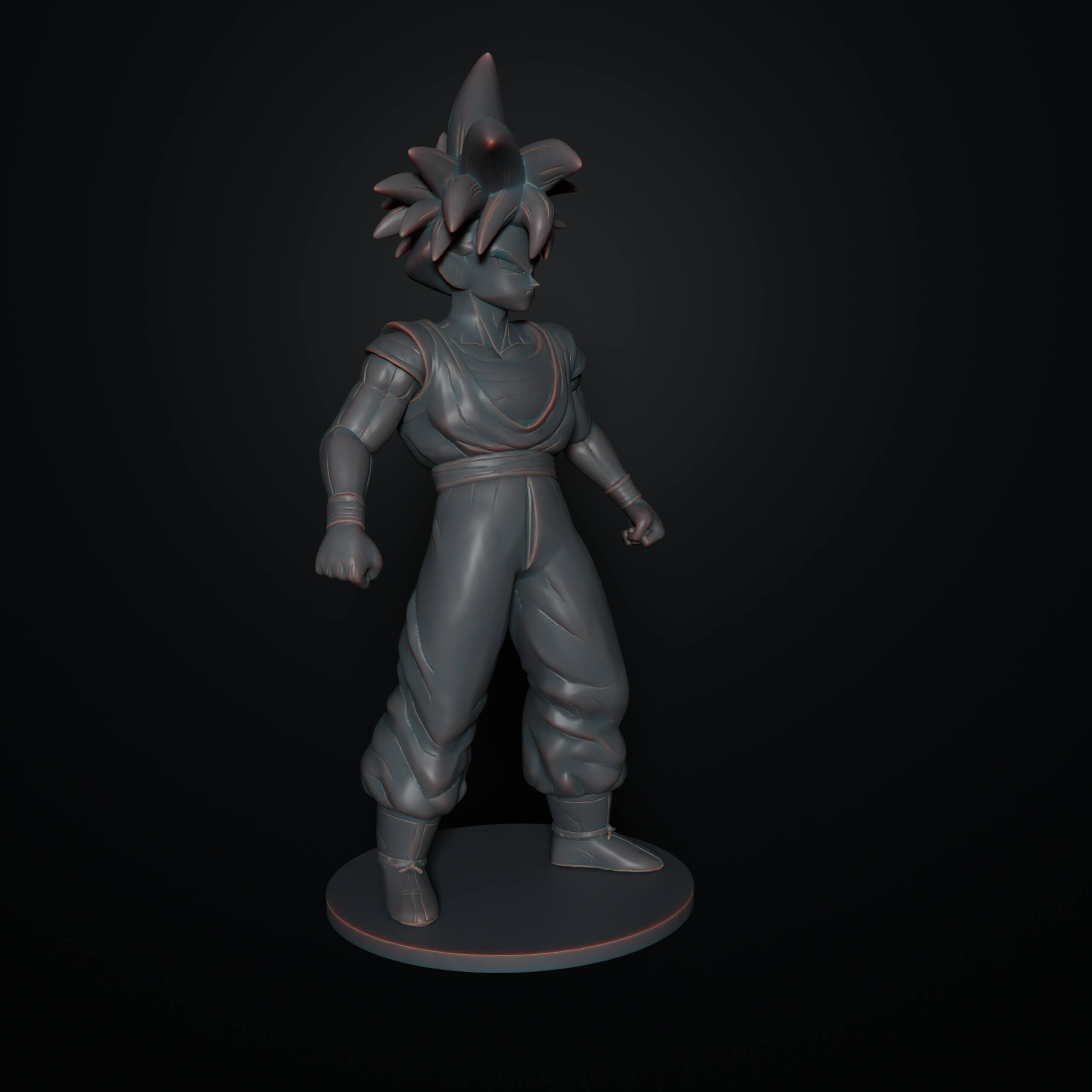 Son Gohan Super Saiyan 1 3D Model by Moogar