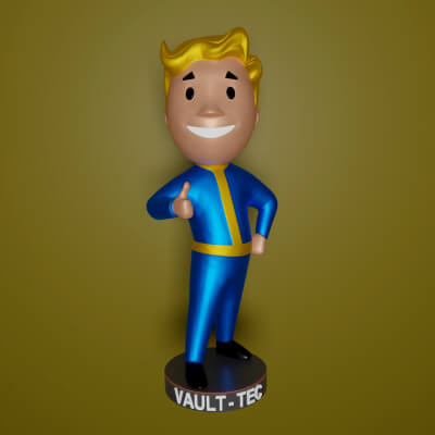 Vault Boy Fallout - 3D Model by Moogar