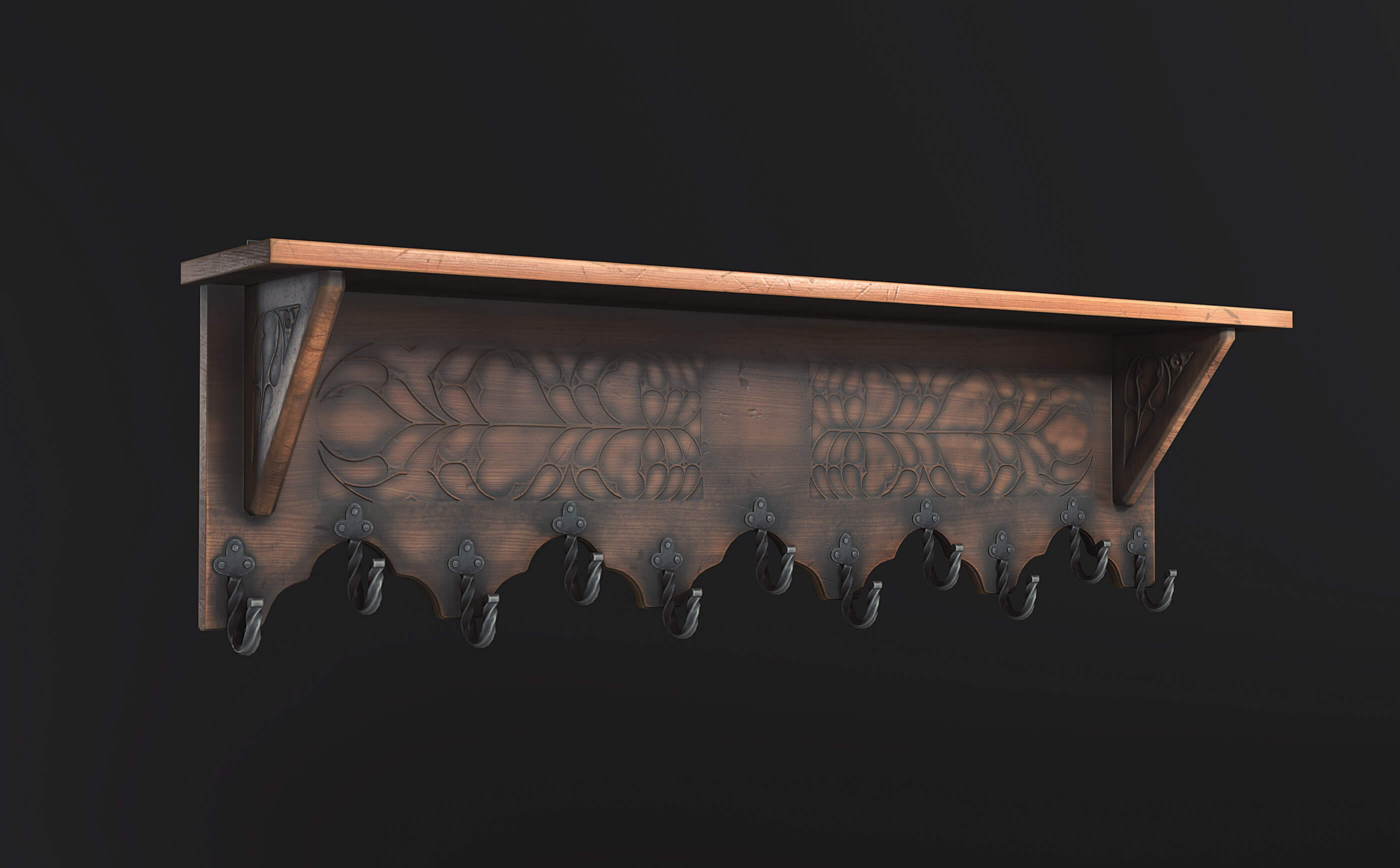 Gotham Rack Gothic Coat Rack - 3D Model by Moonglade