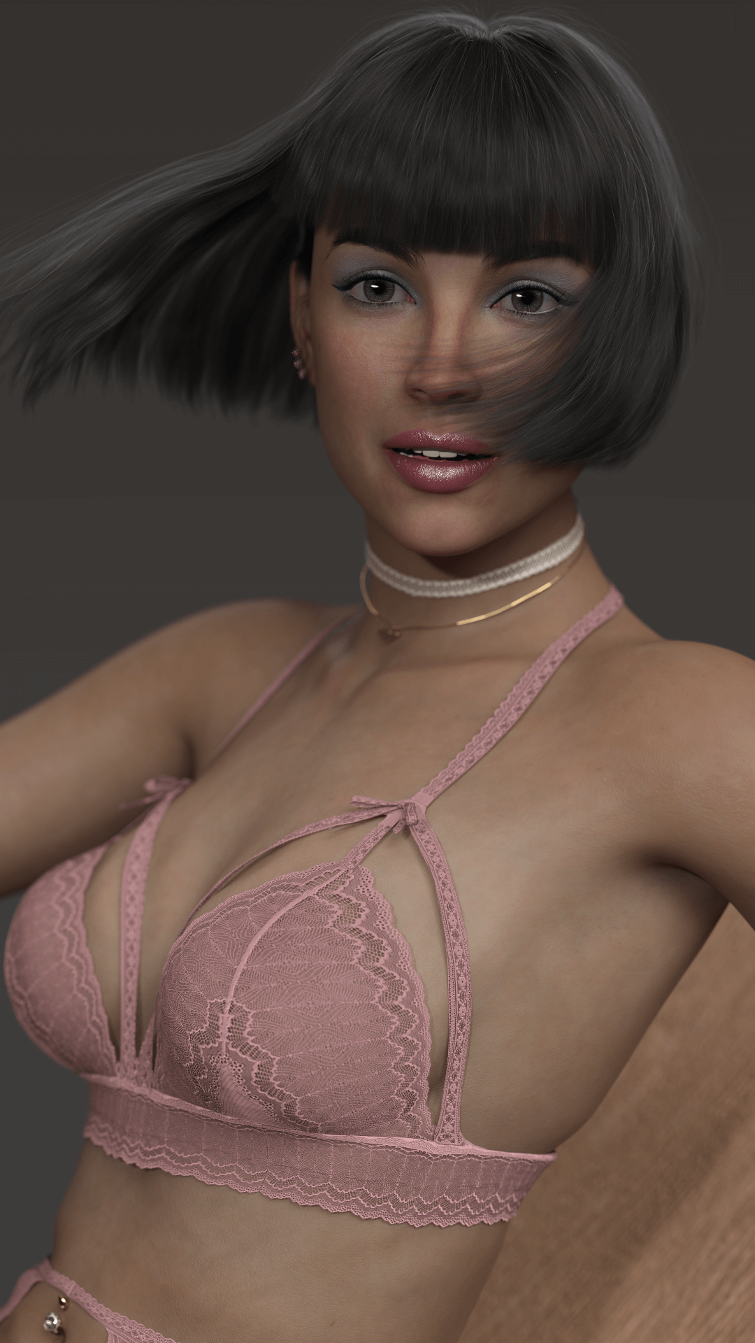 Surprised Mikaela Model 3D Render RenderHub Gallery