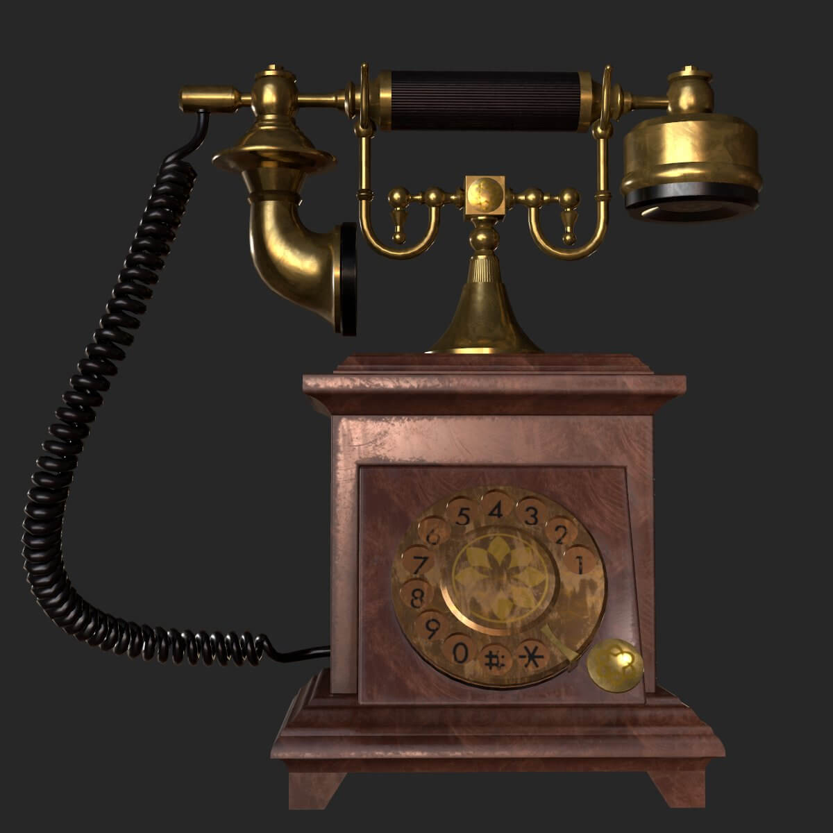 Old Antique Phone - 3D Model by MovART