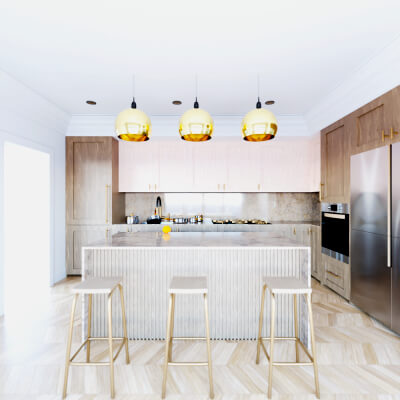 Modern Luxury Kitchen Interior &ndash High-End 3D Visualiza