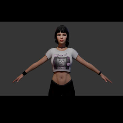 Amelia &ndash Realistic Female Character Blender Rigged PBR