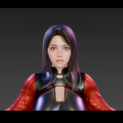 DIA Stylized Female Character Fully Rigged blender