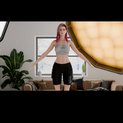 Lina Fully Rigged 3D Female Character blender