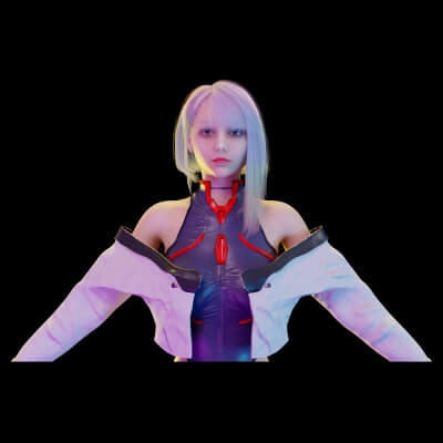 Lucy Fan-Made Female Character Cyberpunk Edgerunners Blender