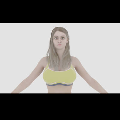 Rosey Female Character Rigged 3 Outfits blender Ready Free