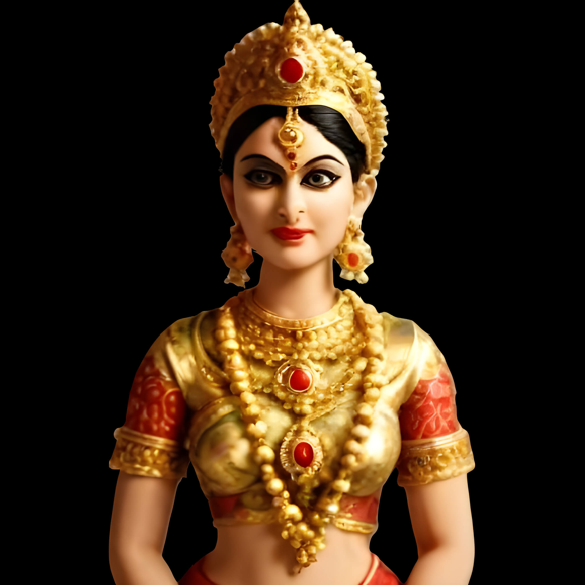 Elegant Indian Women Statues 3D Model by MRAnyCAD