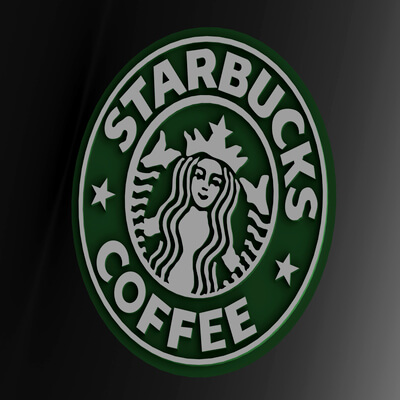 Starbucks Coffee Logo Surface Modeling - 3D Model by MRAnyCAD