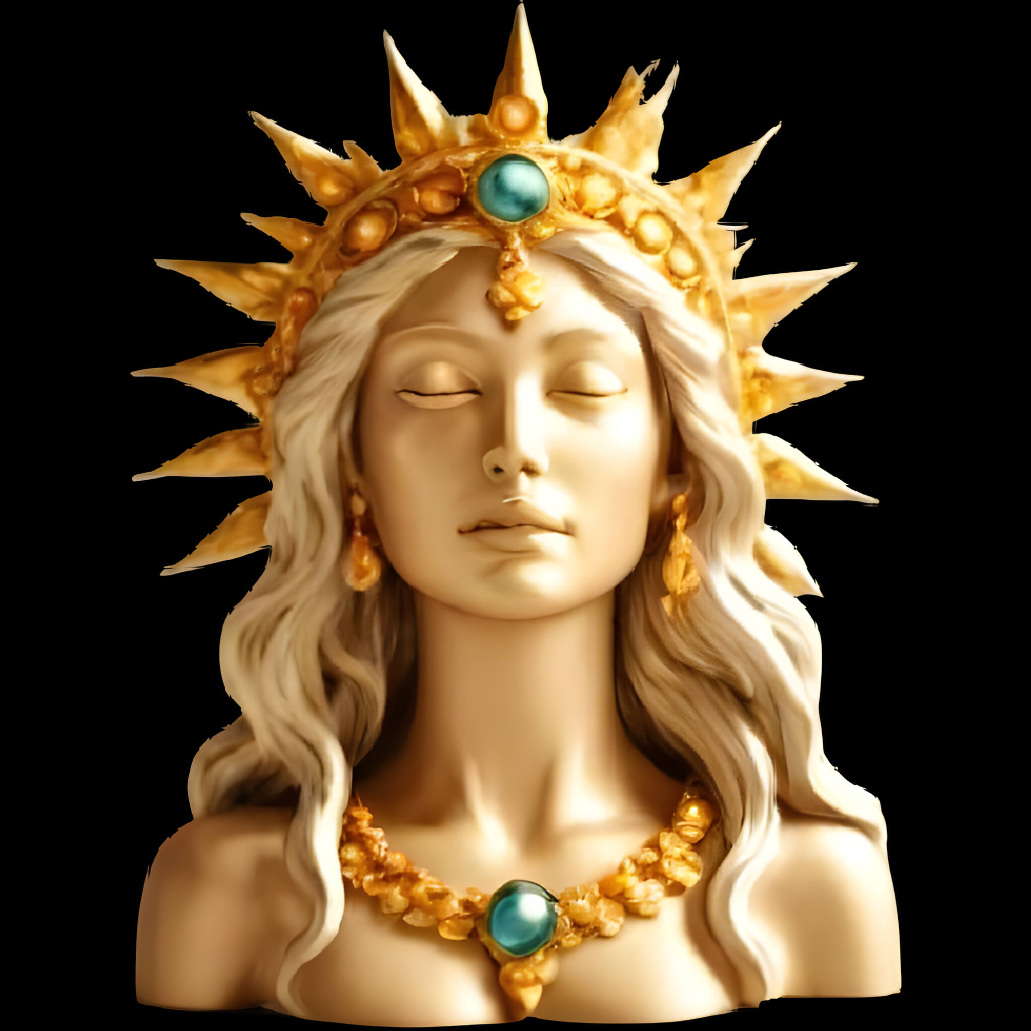 Sun Goddess - Divine Radiance 3D Model by MRAnyCAD